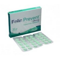 Folic Prevent 400mg (FARMATOLIMA) Caja*30 Tabletas_Laproff