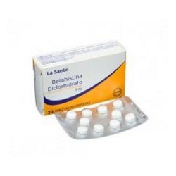 Betahistina Diclorhidrato 8 mg (FARMATOLIMA) Caja*20 Tabletas Recubiertas_La Santé