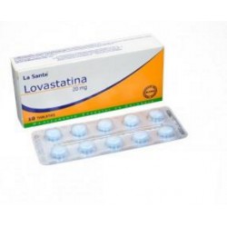 Lovastatina 20 mg(ENVIOS REGIONALES Y NACIONAL) Caja*10 Tabletas– Hipercolesterolemia