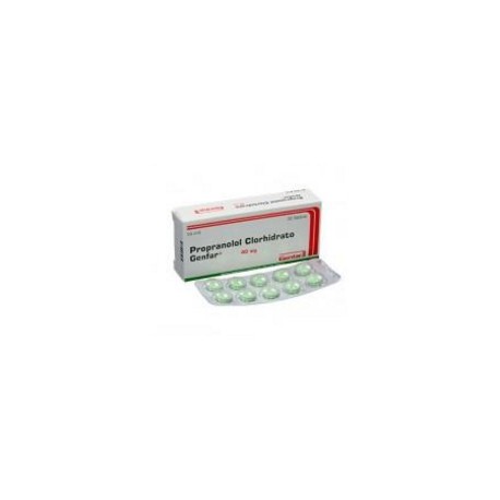Propranolol Clorhidrato 40 mg (ENVIOS REGIONALES Y NACIONAL) Caja*20 Tabletas –