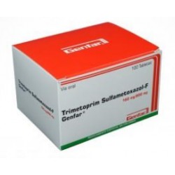 Trimetoprim Sulfametoxazol-F 160 mg / 800 mg (ENVIOS REGIONALES Y NACIONAL) Caja*100 Tabletas - Genfar