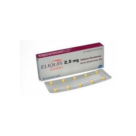Eliquis 2,5 mg Tabletas Recubiertas Pfizer (Envíos Regionales y Nacionales) caja*20 tabletas