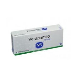 Verapamilo 120 mg (ENVIOS REGIONALES Y NACIONAL) Caja*30 Tabletas Cubiertas - Tecnoquímicas