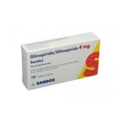Glimepirida 4 mg (ENVIOS REGIONALES Y NACIONAL) Caja*10 Tabletas - Sandoz