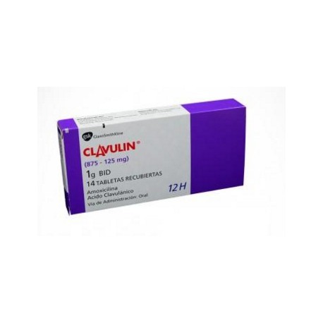 Clavulin 1 g Caja*14 (ENVIOS REGIONALES Y NACIONAL)Tabletas Recubiertas - GlaxoSmithKline
