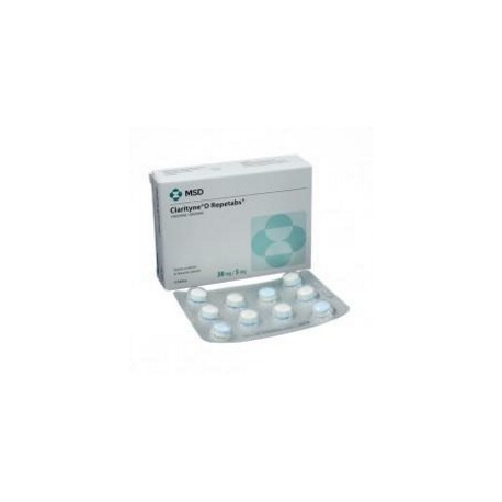 Clarityne D Repetabs 30 mg / 5 mg (ENVIOS REGIONALES Y NACIONAL) Caja*10 Tabletas Recubiertas - MSD