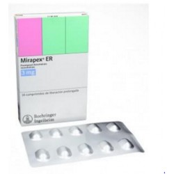 Mirapex Er 3 mg (ENVIOS REGIONALES Y NACIONAL) Caja*10 Comprimidos De Liberación – Boehringer Ingelheim