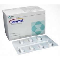 Janumet 50 mg / 500 mg Tabletas Recubiertas MSD (Envíos Regionales y Nacionales) caja*56 unidades