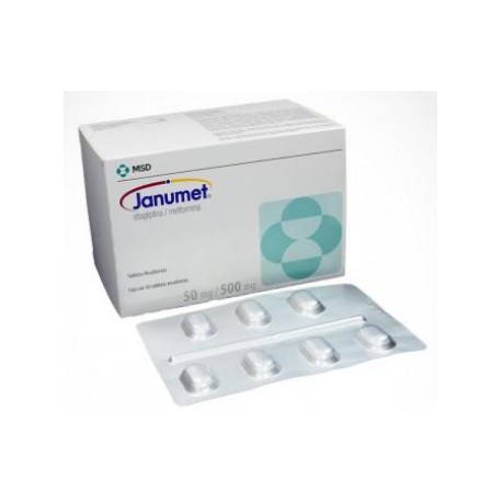 Janumet 50 mg / 500 mg Tabletas Recubiertas MSD (Envíos Regionales y Nacionales) caja*56 unidades