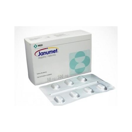 Janumet 50 mg / 500 mg Tabletas Recubiertas MSD (Envíos Regionales y Nacionales) caja*28 unidades