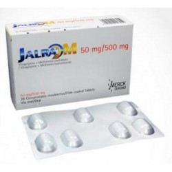Jalra M 50 mg / 500 mg (ENVIOS REGIONALES Y NACIONAL) Caja*28 Comprimidos Recubiertos - Merck