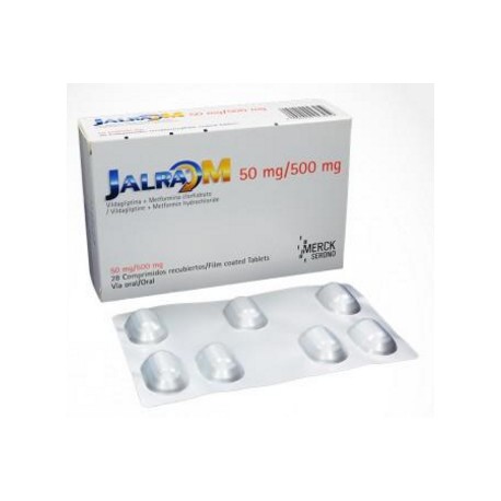Jalra M 50 mg / 500 mg (ENVIOS REGIONALES Y NACIONAL) Caja*28 Comprimidos Recubiertos - Merck