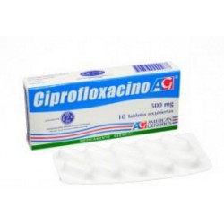 Ciprofloxacino 500 mg (ENVIOS REGIONALES Y NACIONAL) Caja*10 Tabletas Recubiertas – American Generics
