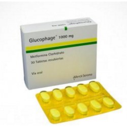 Glucophage 1000 mg Tabletas Recubiertas Merck (Envíos Regionales y Nacionales) caja*30 unidades