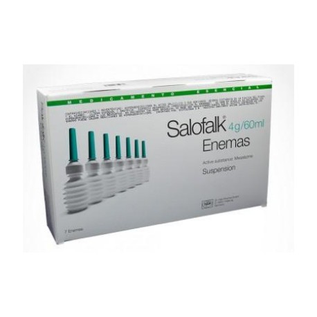 Salofalk 4 g / 60 mL (ENVIOS REGIONALES Y NACIONAL) Caja*7 Enemas Suspensión - Falk Pharma