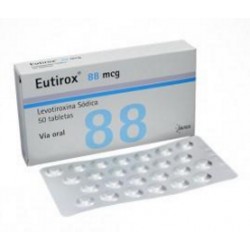 Eutirox 88 mcg (ENVÍOS REGIONALES Y NACIONAL) Caja 50 Tabletas – Merck