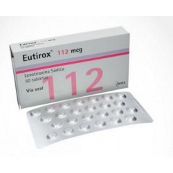Eutirox 112 mcg (ENVÍOS REGIONALES Y NACIONAL) Caja 50 Tabletas – Merck
