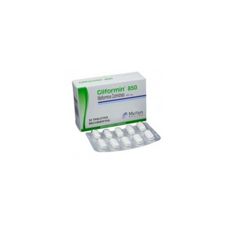Gliformín 850 mg Tabletas Recubiertas Metlen Pharma (Envíos Regionales y Nacionales) caja*30 unidades
