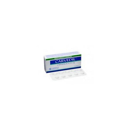 Carvedil 6,25 mg (ENVÍOS REGIONALES Y NACIONAL) Caja*-30 Tabletas - Garmisch Pharmaceutical