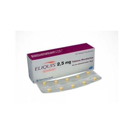 Eliquis 2,5 mg (ENVÍOS REGIONALES Y NACIONAL) Caja*60 Tabletas Recubiertas - Bristol-Myers