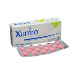 Xuniro 20 mg Tabletas Recubiertas Sanofi Aventis (Envíos Regionales y Nacionales) caja*14 unidades