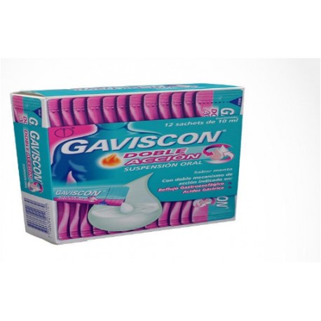 Gaviscon Doble Acción Sachets (FARMATOLIMA) Sabor A Men Caja*12 unidades