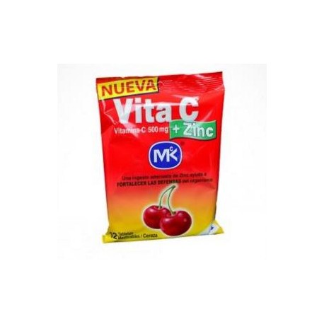 Vita C + Zinc (FARMATOLIMA) Sabor A Cereza sobre*12 tabletas