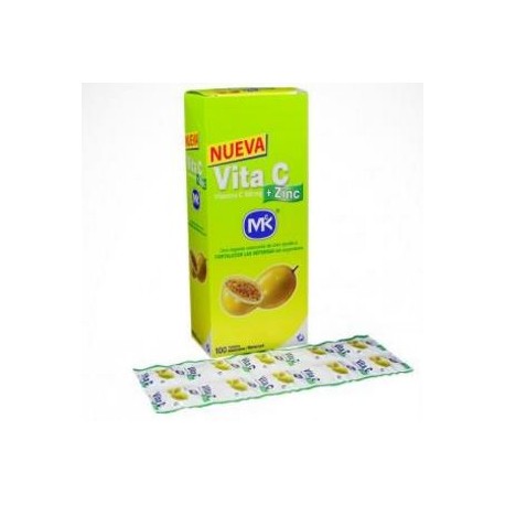 Vita C + Zinc (FARMATOLIMA) Tabletas Masticables Sabor A Lulo caja*100 unidades