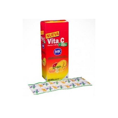 Vita C + 500 mg (FARMATOLIMA) Sabor A Tutti Frutti caja*100 tabletas