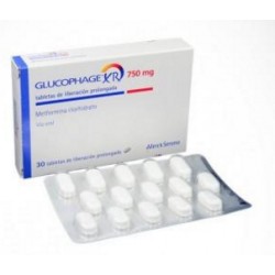 Glucophage XR 750 mg (FARMATOLIMA) Caja*30 Tabletas Liberación Prolongada_Merck