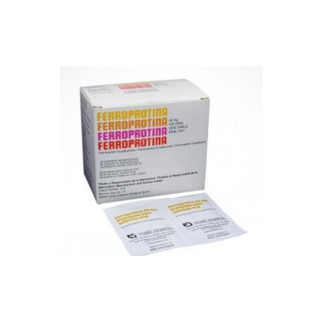 Ferroprotina 40 mg (FARMATOLIMA) Caja*30 Sobres_Faes Farma